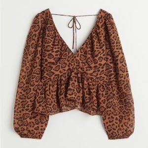 H&M CHEETAH PRINT BLOUSE